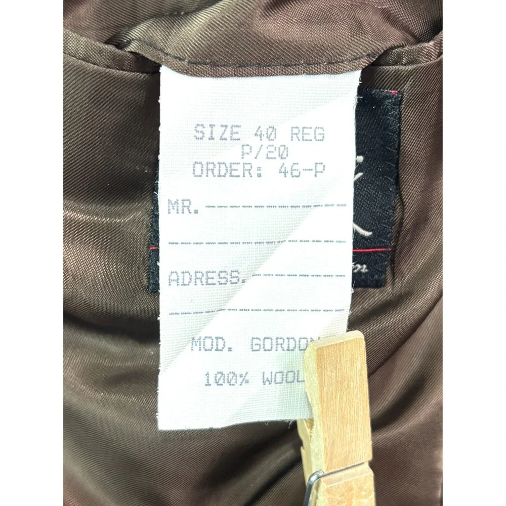 Jos A Bank 40R Brown Herringbone Tweed‎ Blazer Jacket Sport Suit Coat Wool